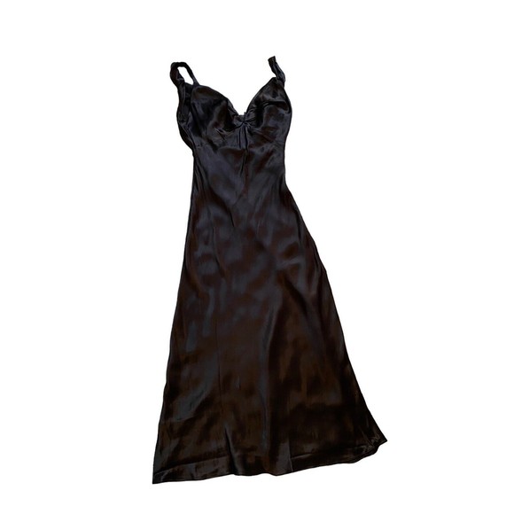 L'Academie Tamsy Midi Satin Dress in Black Medium New Nwt Women's Cocktail - Picture 2 of 12